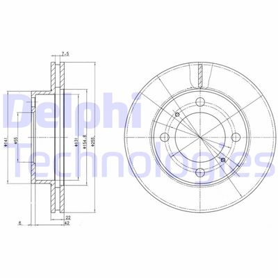 BG2891 DELPHI Тормозной диск