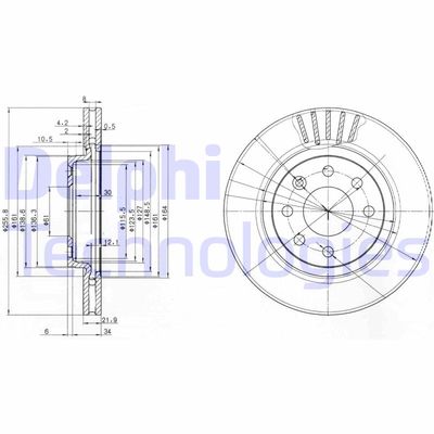 BG2899 DELPHI Тормозной диск