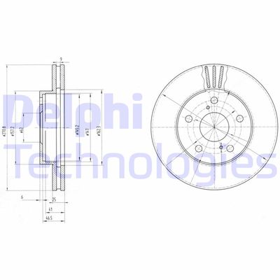 BG2906 DELPHI Тормозной диск