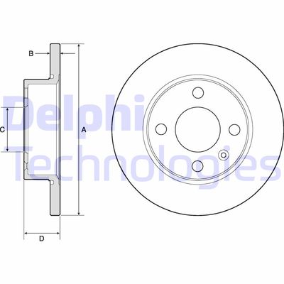 BG2909 DELPHI Тормозной диск