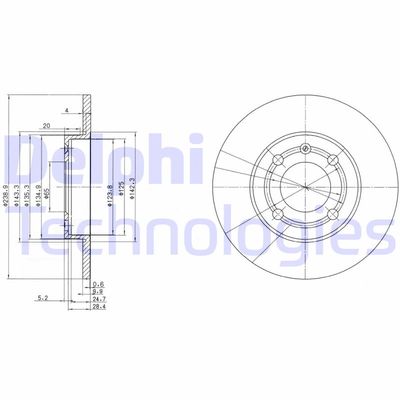 BG2911 DELPHI Тормозной диск