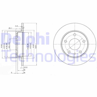 BG2914 DELPHI Тормозной диск