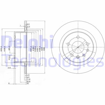 BG2986 DELPHI Тормозной диск