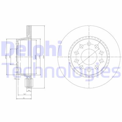 BG3031 DELPHI Тормозной диск