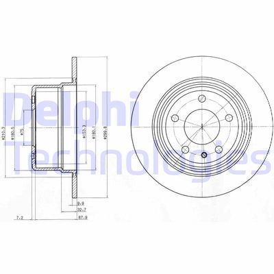 BG3038 DELPHI Тормозной диск