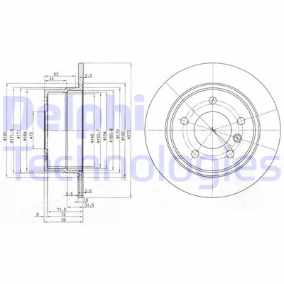 BG3040 DELPHI Тормозной диск