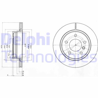 BG3041 DELPHI Тормозной диск