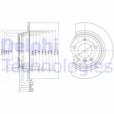 BG3044 DELPHI Тормозной диск