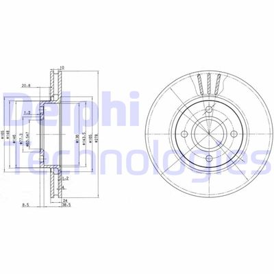 BG3056 DELPHI Тормозной диск