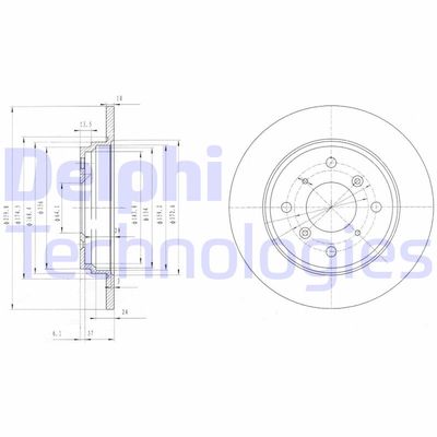 BG3062 DELPHI Тормозной диск