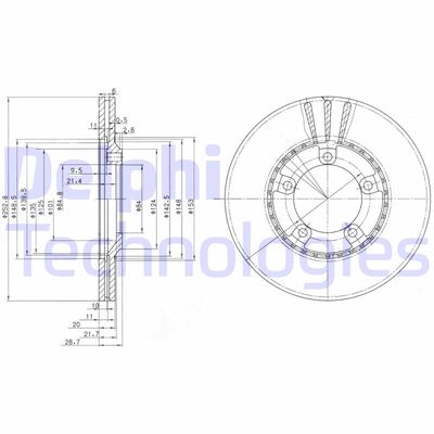 BG3071 DELPHI Тормозной диск