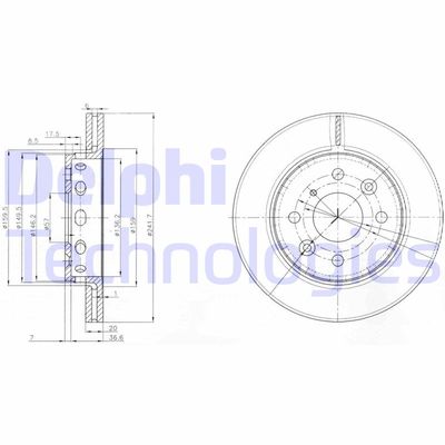 BG3074 DELPHI Тормозной диск