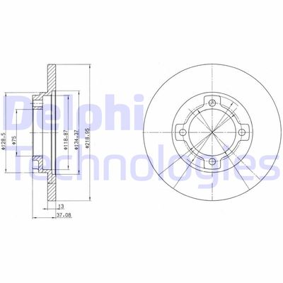 BG3083 DELPHI Тормозной диск