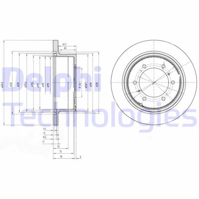 BG3105 DELPHI Тормозной диск