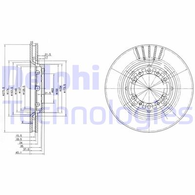 BG3115 DELPHI Тормозной диск