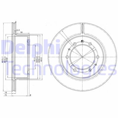 BG3117 DELPHI Тормозной диск