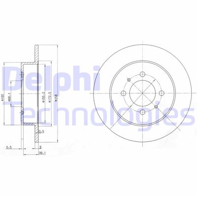 BG3125 DELPHI Тормозной диск