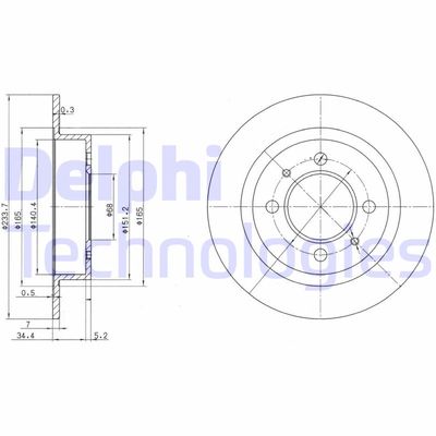 BG3126 DELPHI Тормозной диск