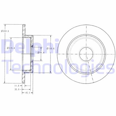 BG3131 DELPHI Тормозной диск