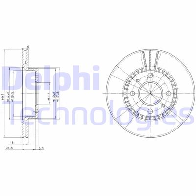 BG3134 DELPHI Тормозной диск