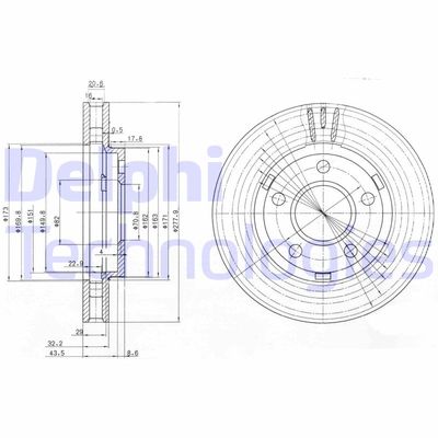 BG3144 DELPHI Тормозной диск