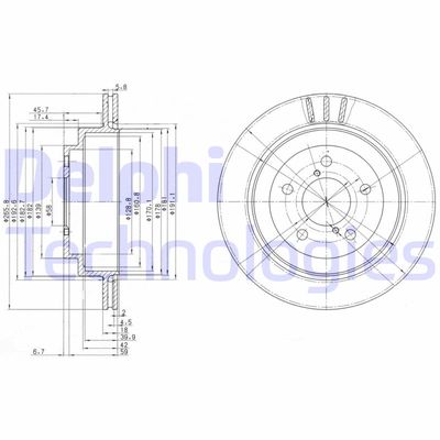 BG3154 DELPHI Тормозной диск