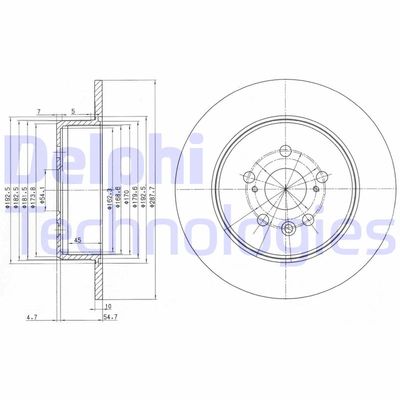 BG3169 DELPHI Тормозной диск