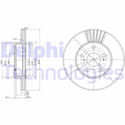 BG3171 DELPHI Тормозной диск