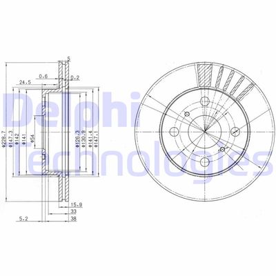 BG3173 DELPHI Тормозной диск