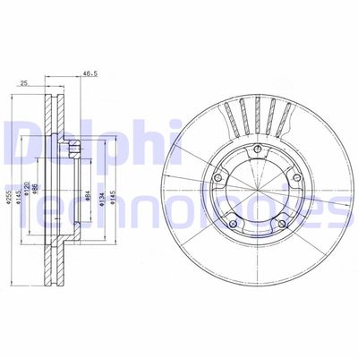 BG3174 DELPHI Тормозной диск