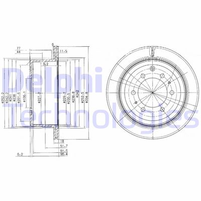 BG3188 DELPHI Тормозной диск