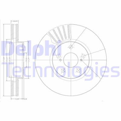 BG3189 DELPHI Тормозной диск