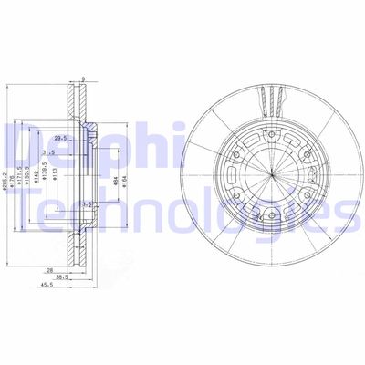 BG3193 DELPHI Тормозной диск