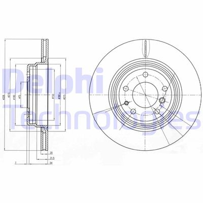 BG3213 DELPHI Тормозной диск