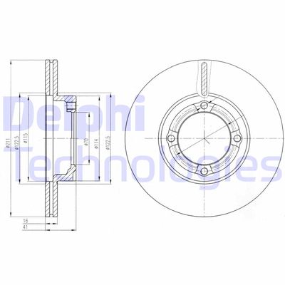 BG3220 DELPHI Тормозной диск