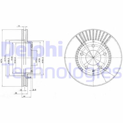 BG3232 DELPHI Тормозной диск