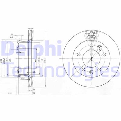 BG3236 DELPHI Тормозной диск