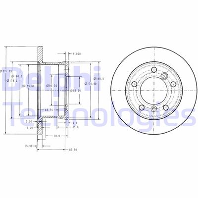 BG3237C DELPHI Тормозной диск