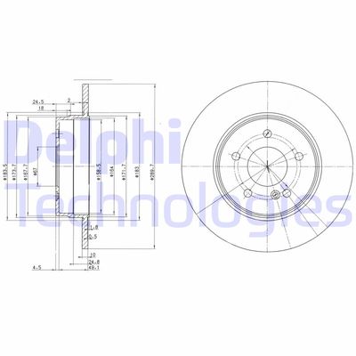 BG3239 DELPHI Тормозной диск