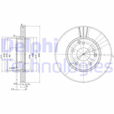 BG3240C DELPHI Тормозной диск