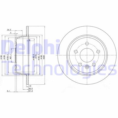 BG3241 DELPHI Тормозной диск