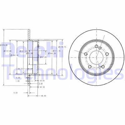 BG3326 DELPHI Тормозной диск