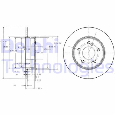 BG3326C DELPHI Тормозной диск