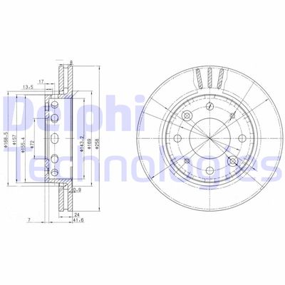 BG3335 DELPHI Тормозной диск