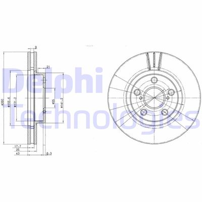 BG3347C DELPHI Тормозной диск