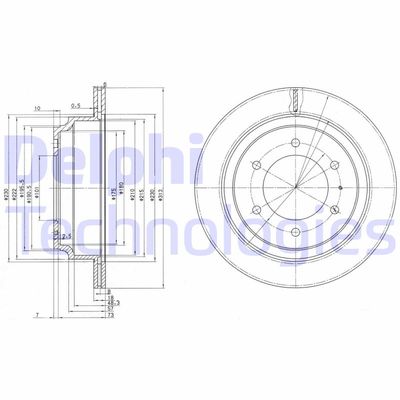 BG3353 DELPHI Тормозной диск