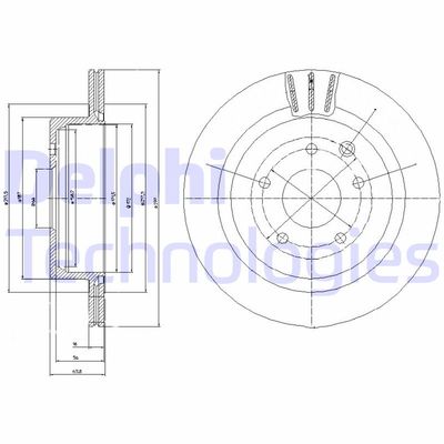 BG3354 DELPHI Тормозной диск