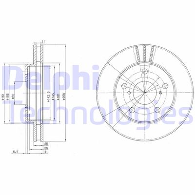 BG3355 DELPHI Тормозной диск