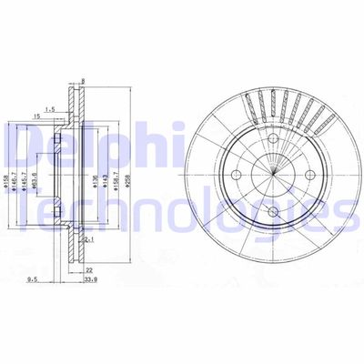 BG3359C DELPHI Тормозной диск