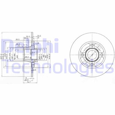 BG3360 DELPHI Тормозной диск